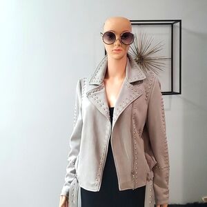 Beautiful Gray Studded Jacket NWT